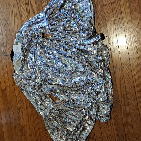 ASOS Dresses & Skirts - Sequin mini dress size 14 irridescent  flared sleeves